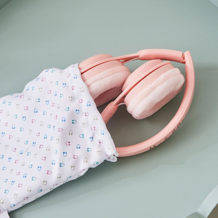 Personalised Lalarma Wireless Headphones in Pastel Pink
