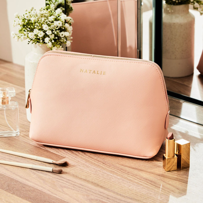 Personalised Large Pink Make-Up Bag