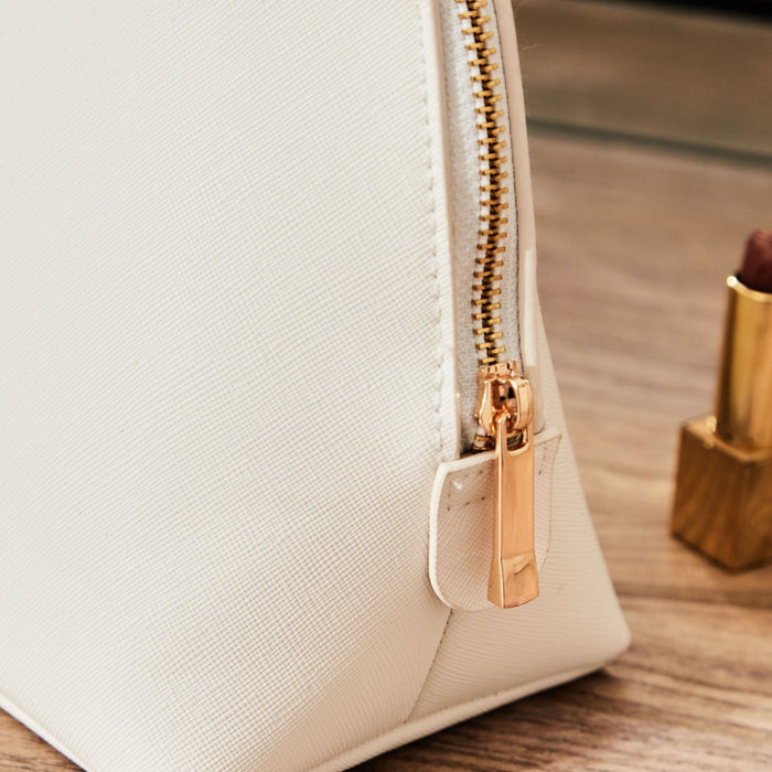 Personalised Large White Make-Up Bag