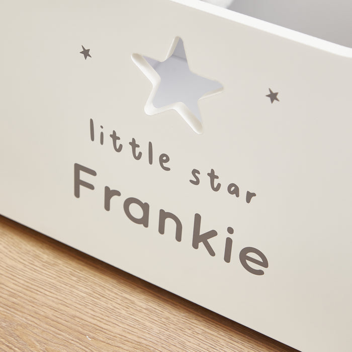 Personalised Large White Star Toy Box FSC®