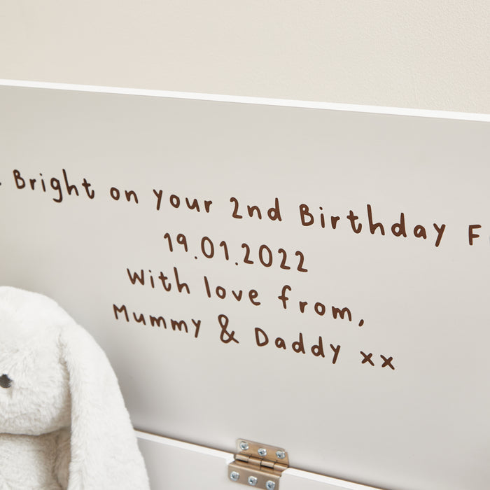 Personalised Large White Star Toy Box FSC®