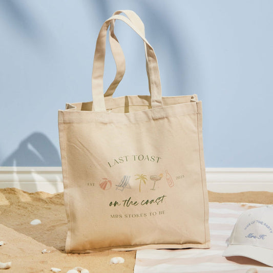 Personalised Last Toast Canvas Tote Bag