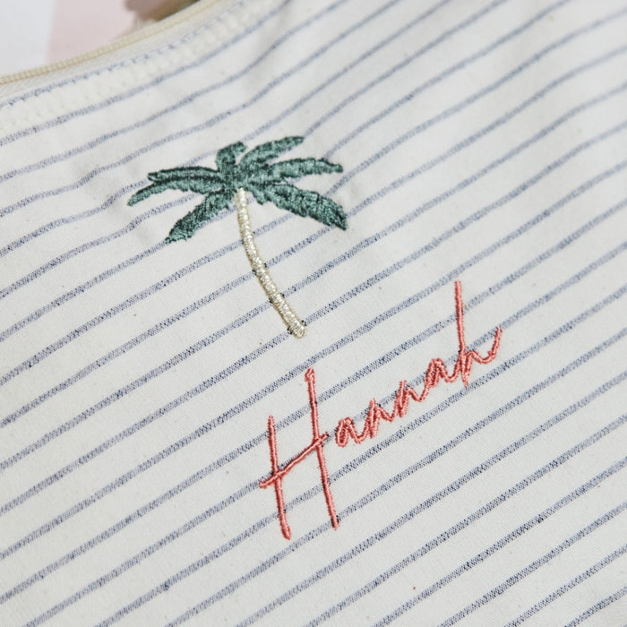 Personalised Last Toast Large Striped Palm Pouch