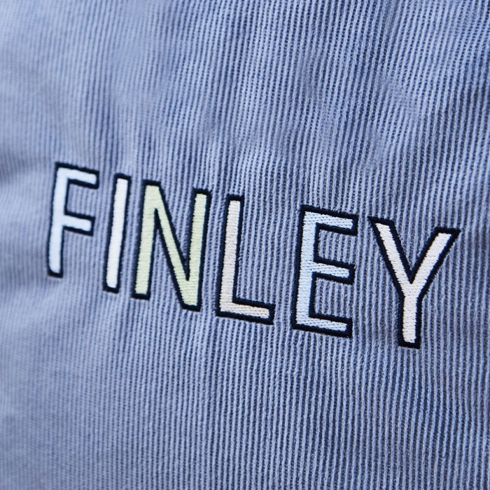 Personalised Letter Patch Navy Cord Chair