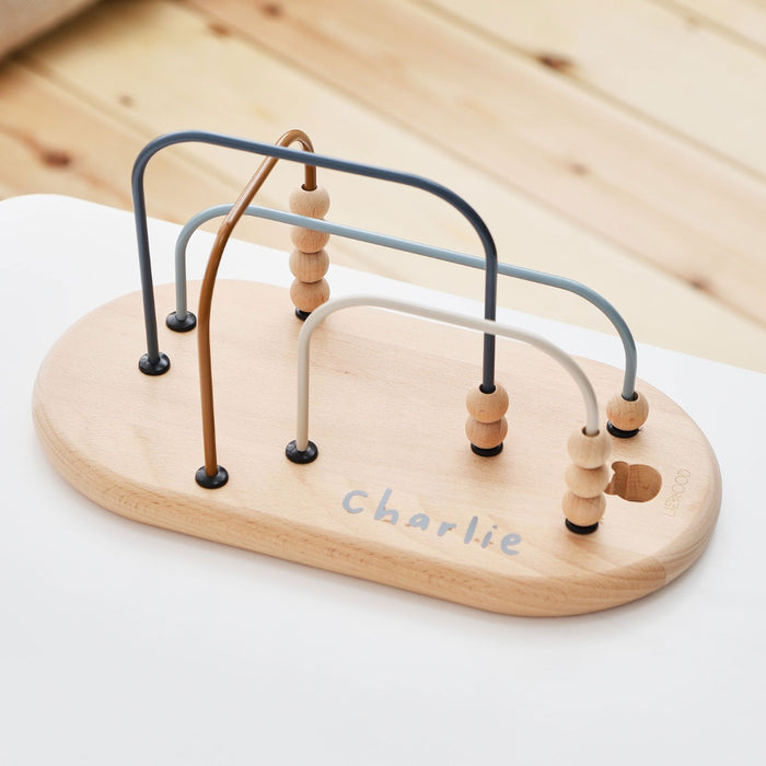 Personalised Liewood Wooden Bead Maze Toy