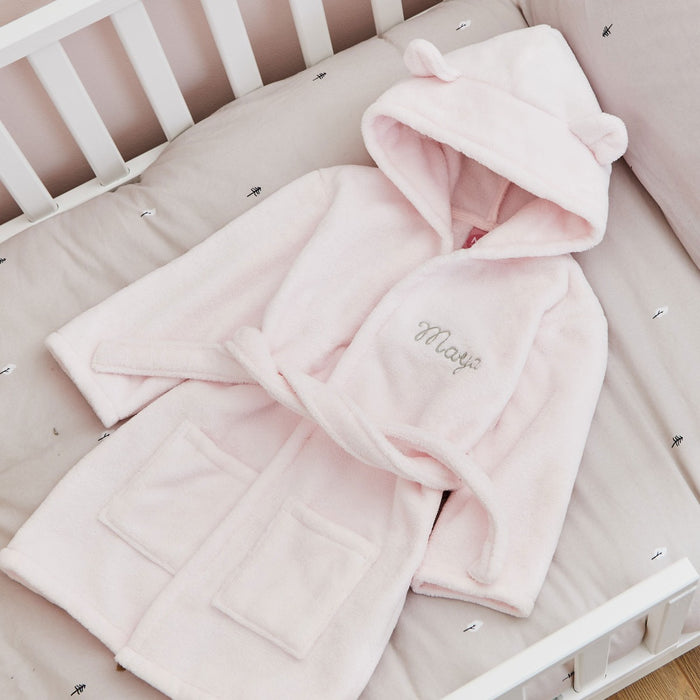 Personalised Light Pink Fleece Robe