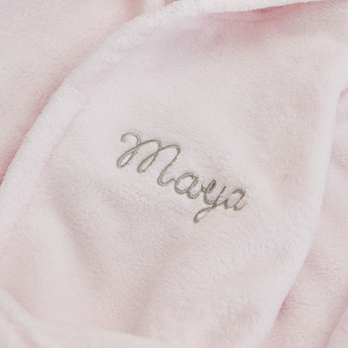 Personalised Light Pink Fleece Robe
