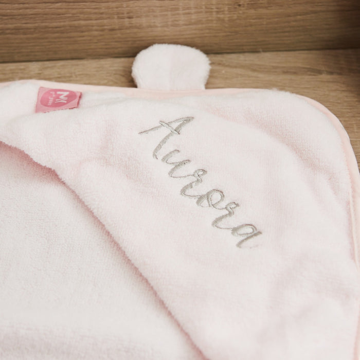 Personalised Light Pink Small Hooded Towel