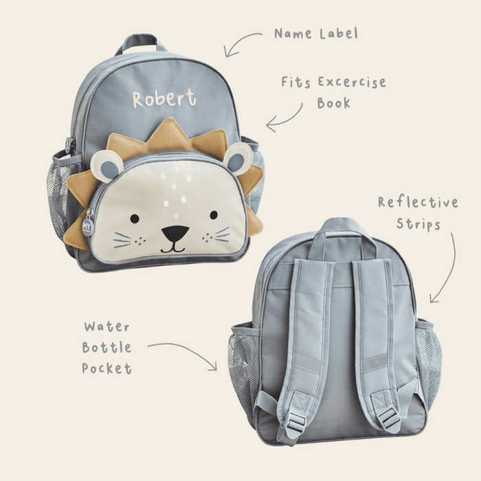 Personalised Lion Medium Backpack