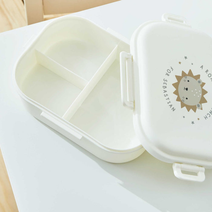Personalised Lion White Lunchbox