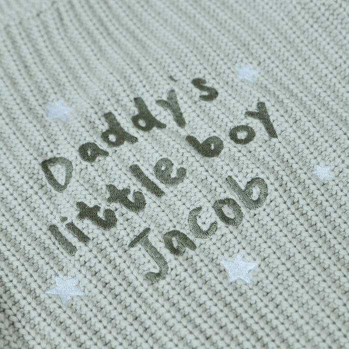 Personalised Little Boy Sage Cardigan
