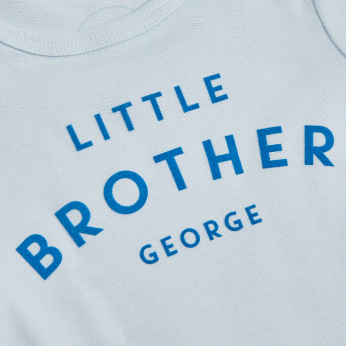 Personalised Little Brother Blue Bodysuit