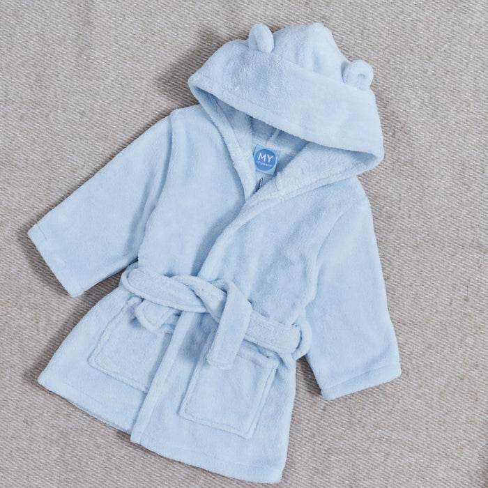 Personalised Little Brother Blue Fleece Robe