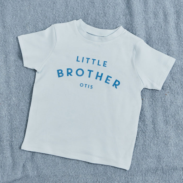 Personalised Little Brother Blue T-Shirt