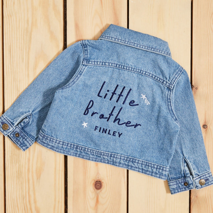 Personalised Little Brother Denim Jacket