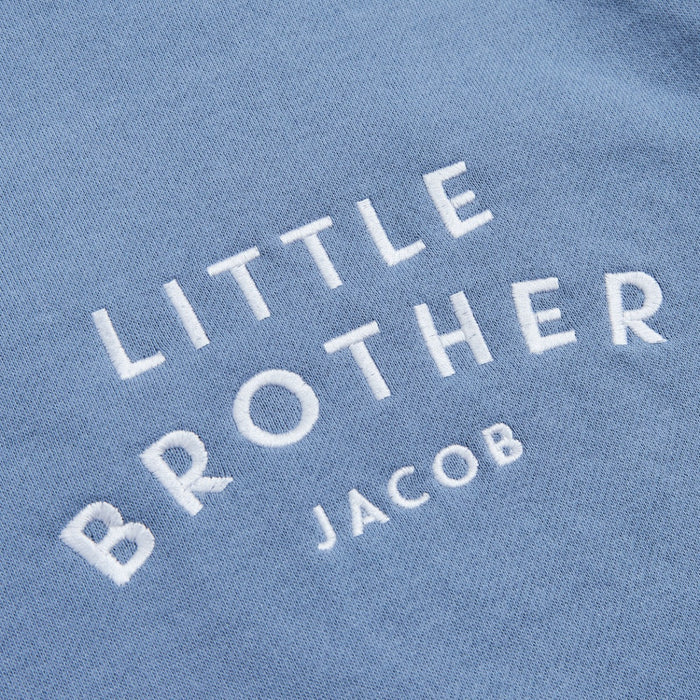 Personalised Little Brother Sweatshirt in Blue