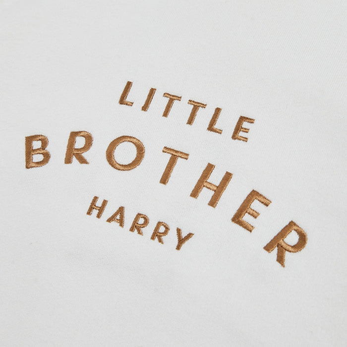 Personalised Little Brother Sweatshirt in Ecru