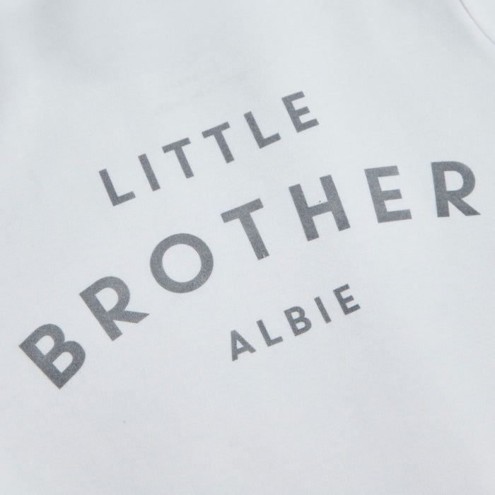 Personalised Little Brother White T-Shirt