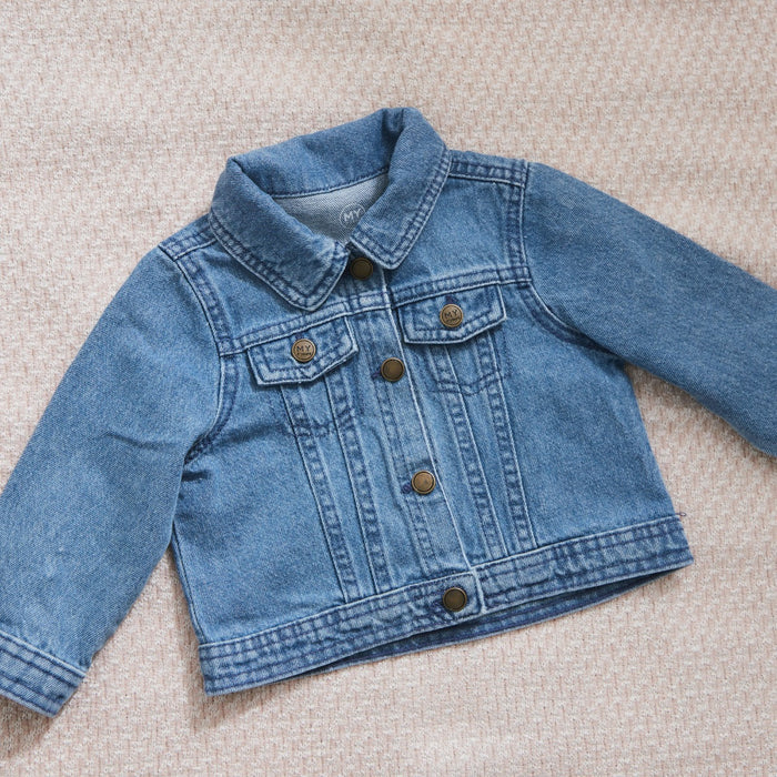 Personalised Little Sister Blue Denim Jacket