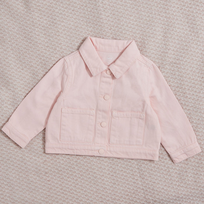 Personalised Little Sister Pink Denim Jacket