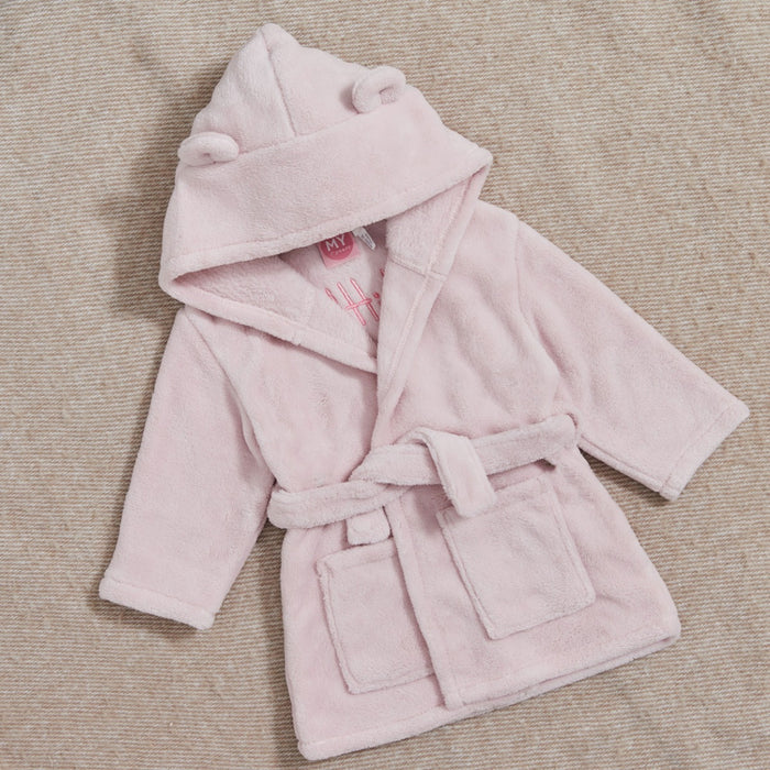 Personalised Little Sister Pink Fleece Robe