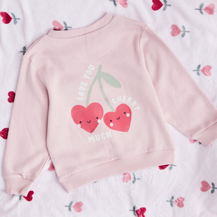 Personalised Love You Cherry Much Pink Sweater