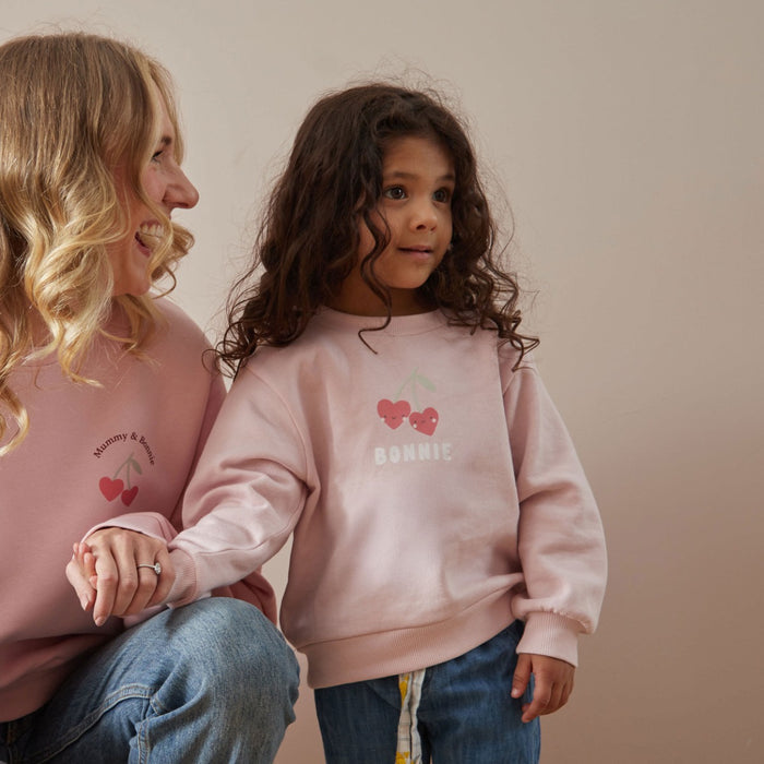 Personalised Love You Cherry Much Pink Sweater