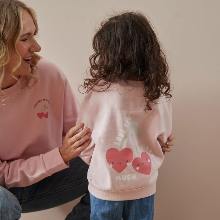 Personalised Love You Cherry Much Pink Sweater