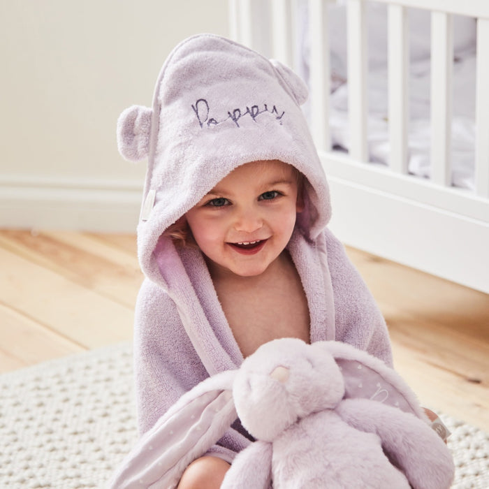 Personalised Lush Lavender Small Hooded Towel