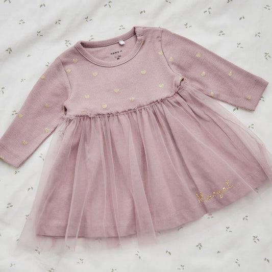 Personalised Mauve Tulle Dress by Name It