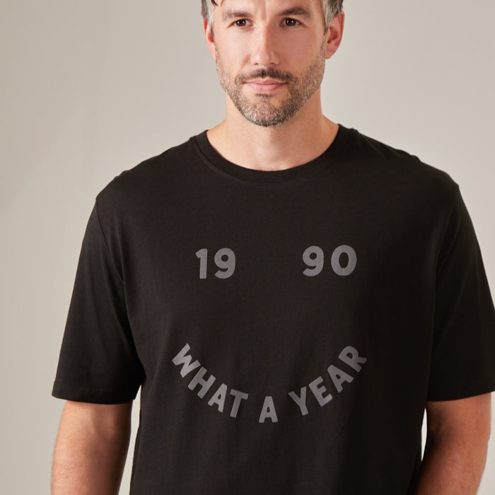 Personalised Men's Black What a Year T-Shirt