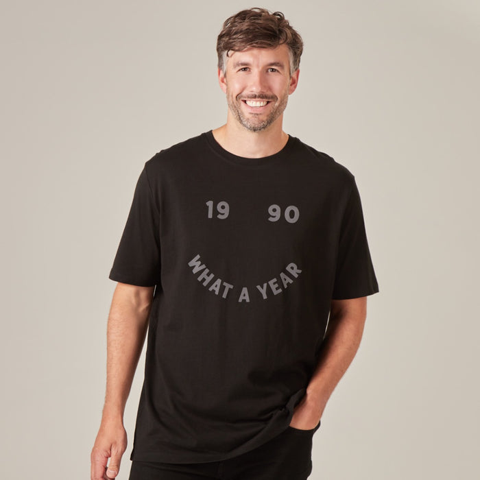 Personalised Men's Black What a Year T-Shirt