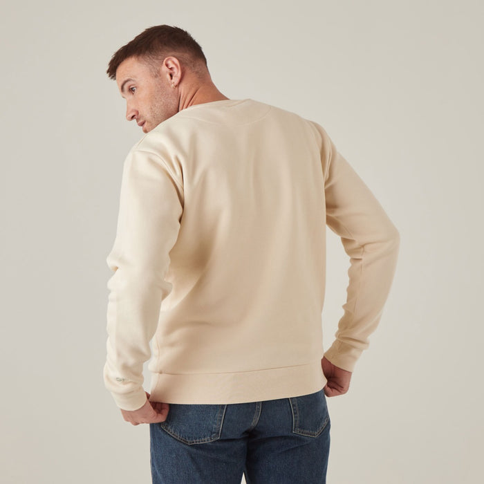 Personalised Men's Cream Retro Slim-Fit Sweatshirt