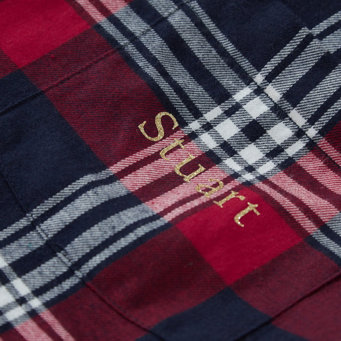 Personalised Men's Tartan PJ Set
