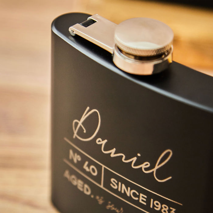 Personalised Milestone Birthday Hip Flask