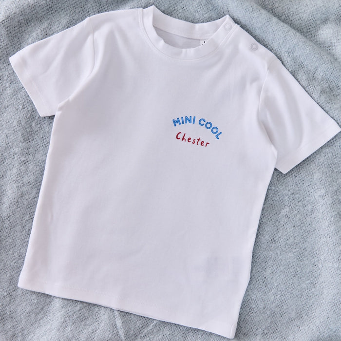 Personalised Mini Cool Club White T-shirt
