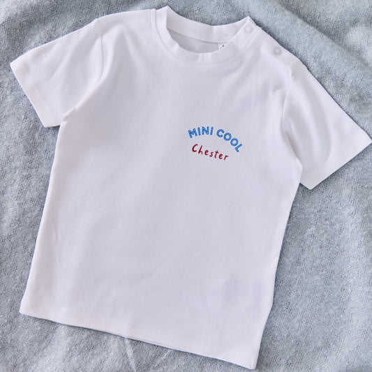 Personalised Mini Cool Club White T-shirt