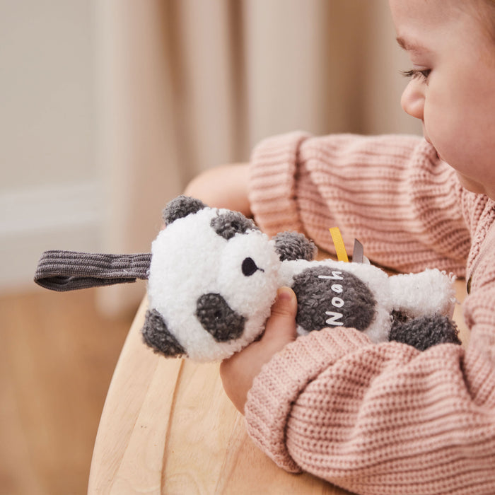 Personalised Mini Mono Panda Rattle Activity Toy