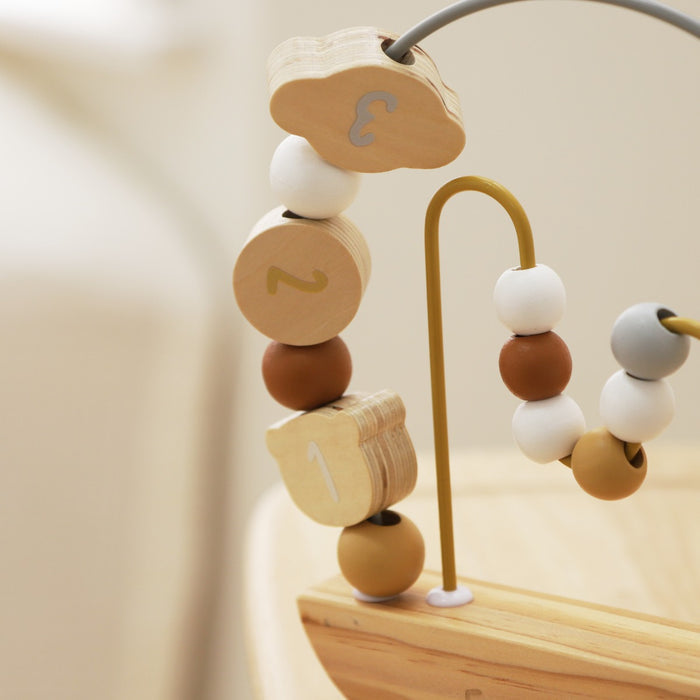 Personalised Mini Mono Rocking Bead Activity Toy