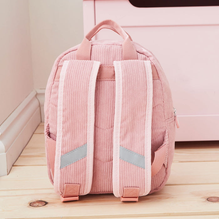 Personalised Mini Pink Cord Backpack