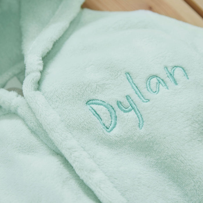 Personalised Mint Choc Chip Fleece Robe With Ears