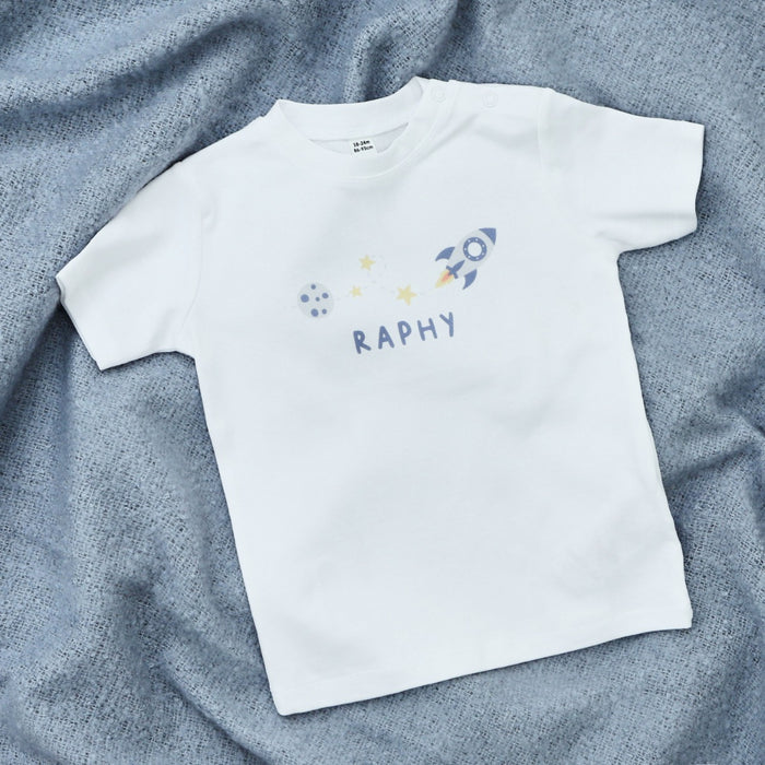 Personalised Moon & Rocket T-Shirt