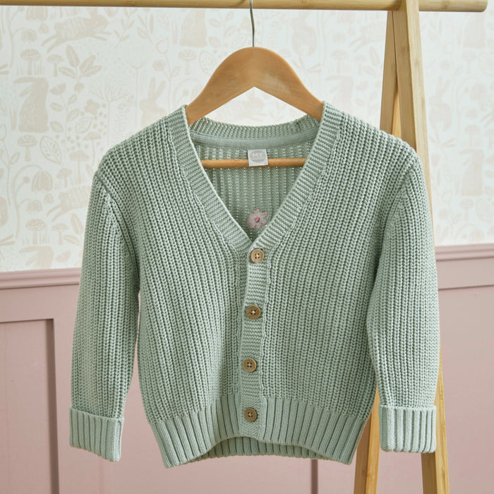 Personalised Mummy's Little Girl Sage Cardigan