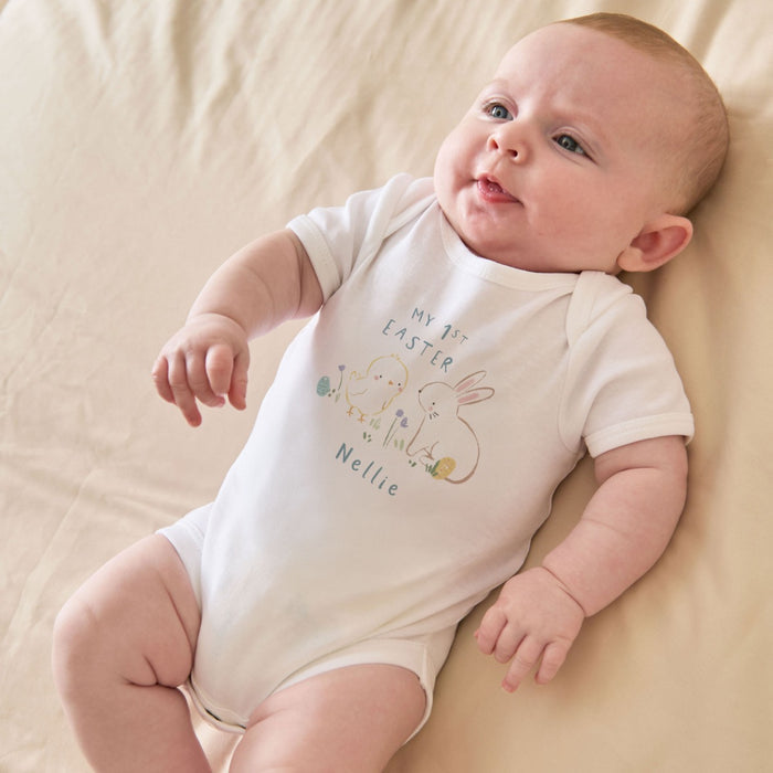 Personalised My 1st Easter Bodysuit in White