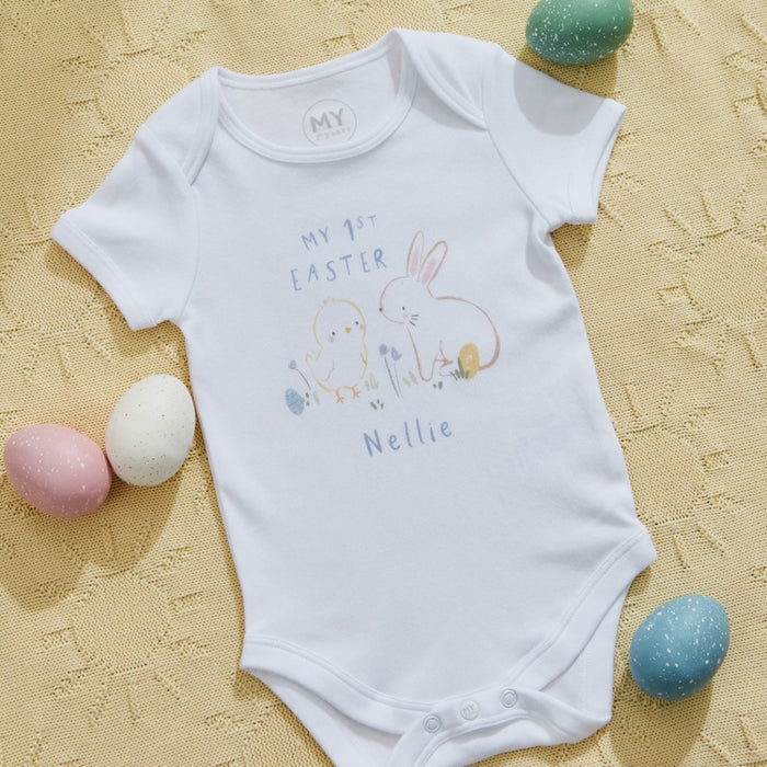 Personalised My 1st Easter Bodysuit in White