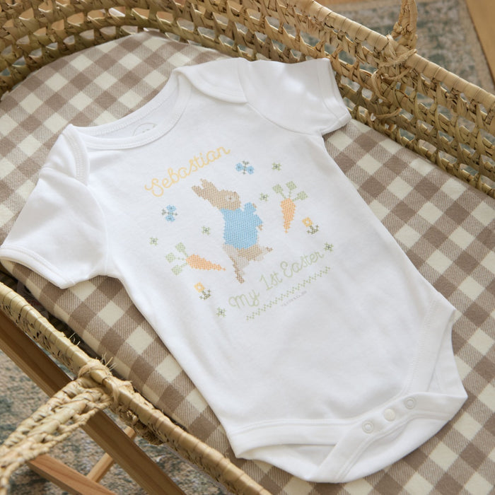 Personalised My 1st Easter Peter Rabbit™ White Bodysuit