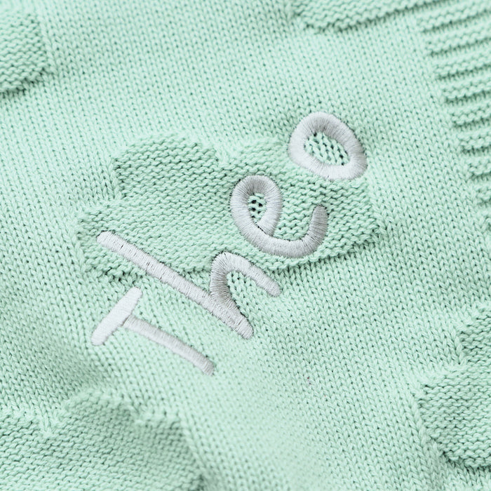 Personalised My 1st Years Gift Box Blue Cloud Jacquard Baby Blanket