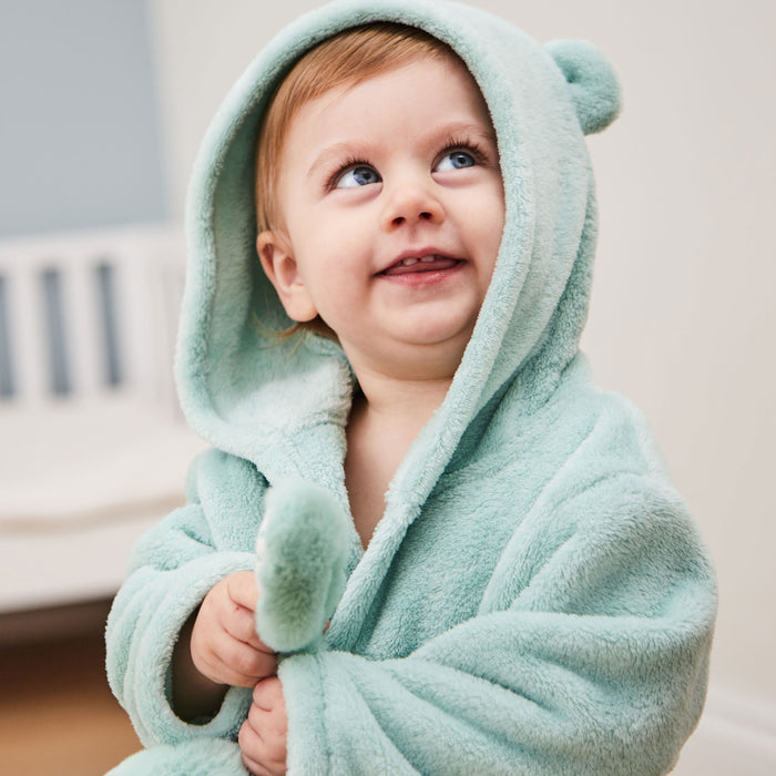 Personalised My 1st Years Gift Box Blue Hooded Fleece Robe