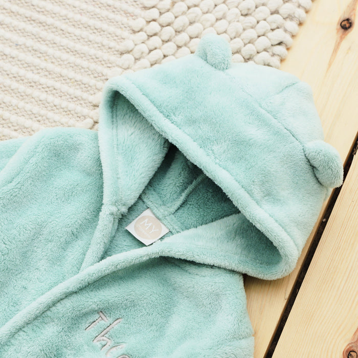 Personalised My 1st Years Gift Box Blue Hooded Fleece Robe