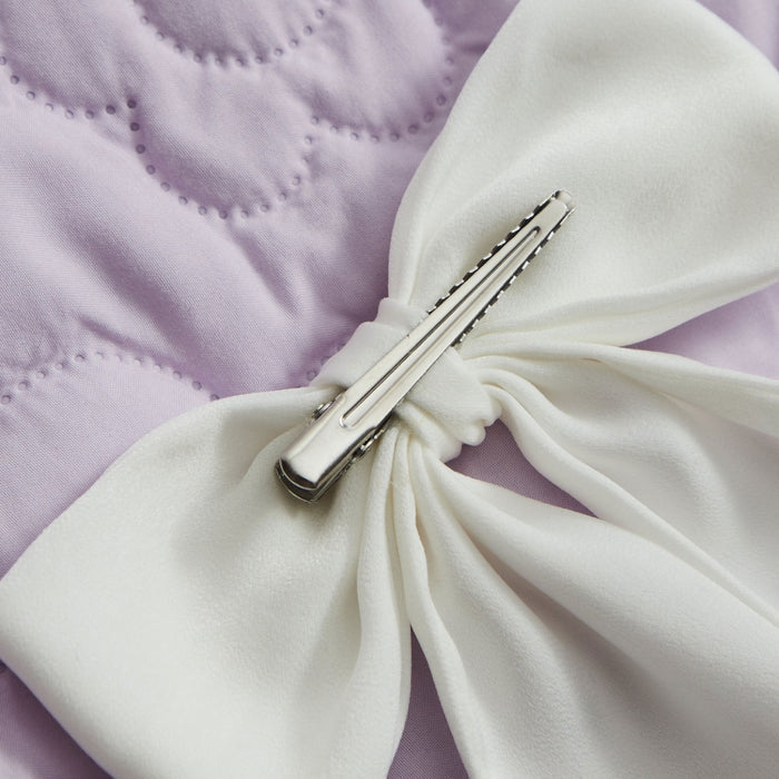 Personalised Name Ivory Hair Bow Clip
